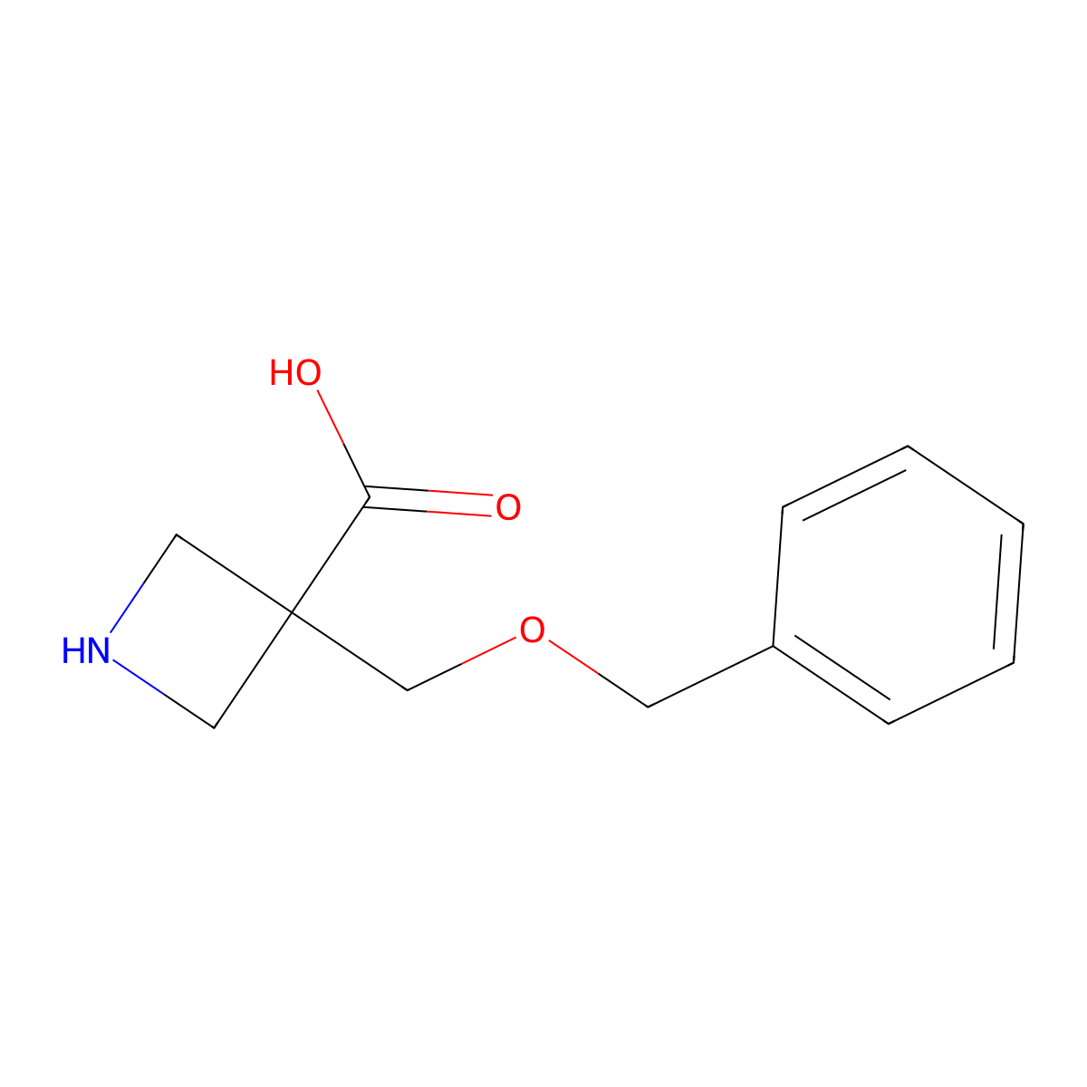 3-[(Benzyloxy)methyl]azetidine-3-carboxylic acid molecular structure, CAS 1934919-06-8