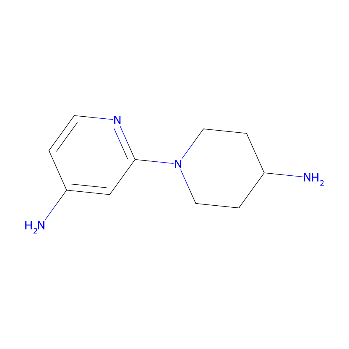 2-(4-Aminopiperidin-1-yl)pyridin-4-amine molecular structure, CAS 1934924-19-2
