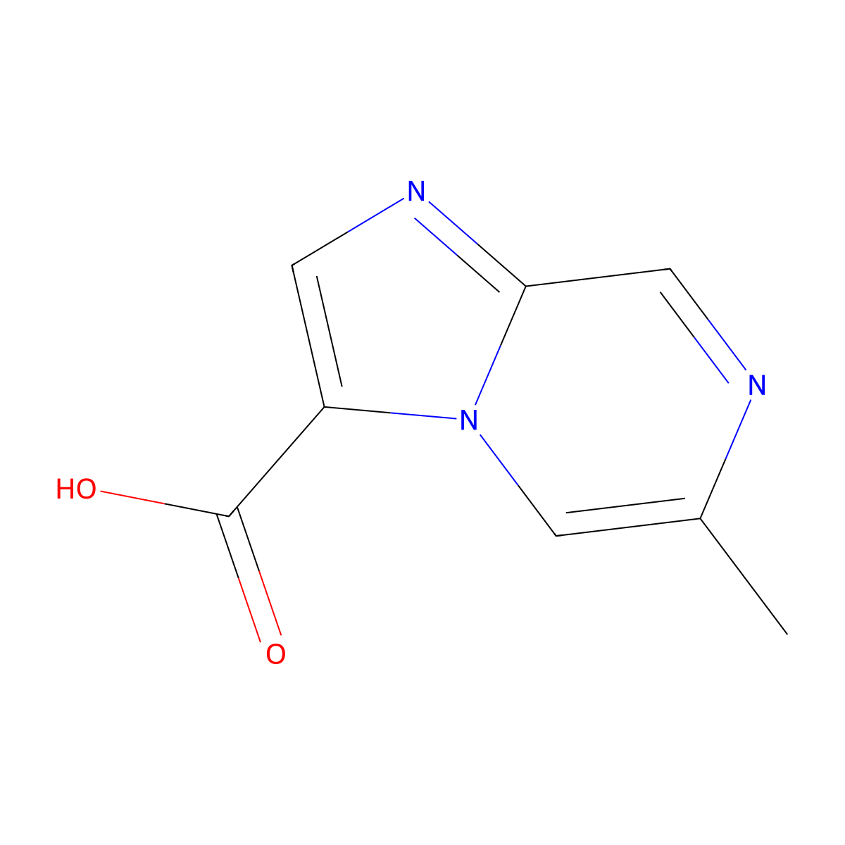 6-Methylimidazo[1,2-a]pyrazine-3-carboxylic acid molecular structure, CAS 1934925-12-8
