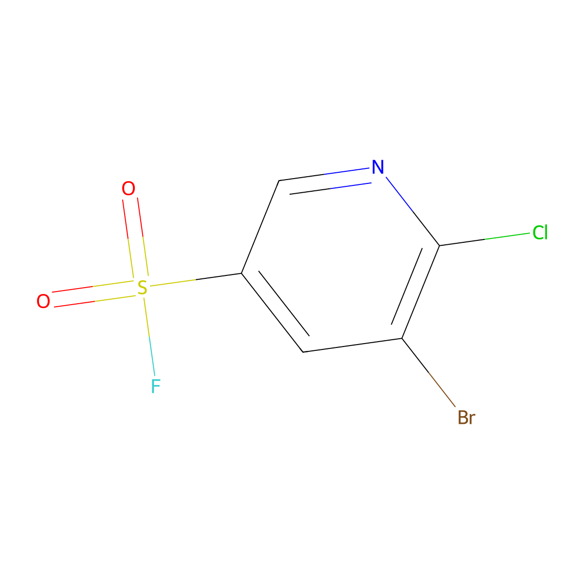 5-Bromo-6-chloropyridine-3-sulfonyl fluoride molecular structure, CAS 1934925-17-3