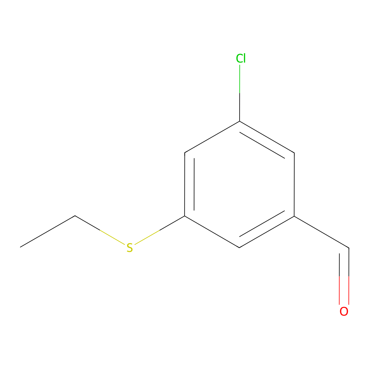 3-Chloro-5-(ethylthio)benzaldehyde molecular structure, CAS 1934927-28-2