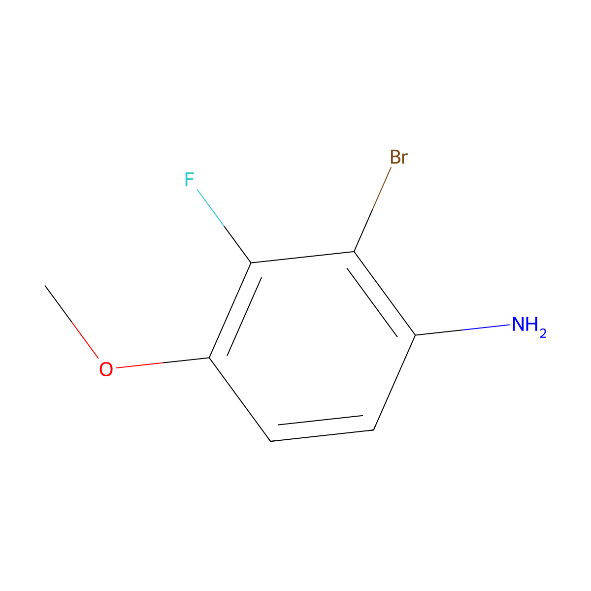 2-Bromo-3-fluoro-4-methoxyaniline molecular structure, CAS 1934930-02-5