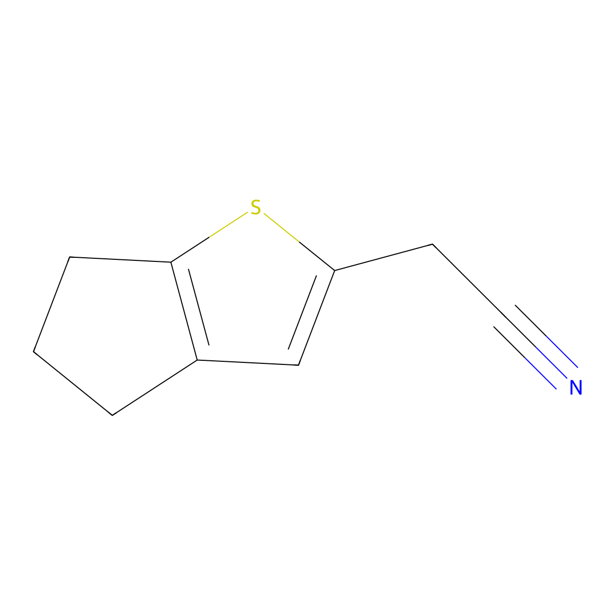 2-{4H,5H,6H-cyclopenta[b]thiophen-2-yl}acetonitrile molecular structure, CAS 1934930-71-8
