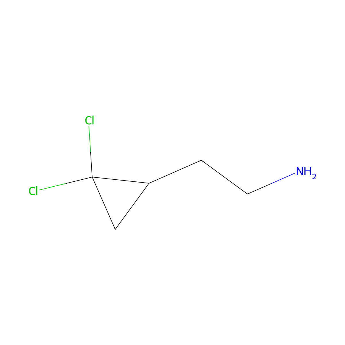 2-(2,2-Dichlorocyclopropyl)ethan-1-amine molecular structure, CAS 1934931-92-6