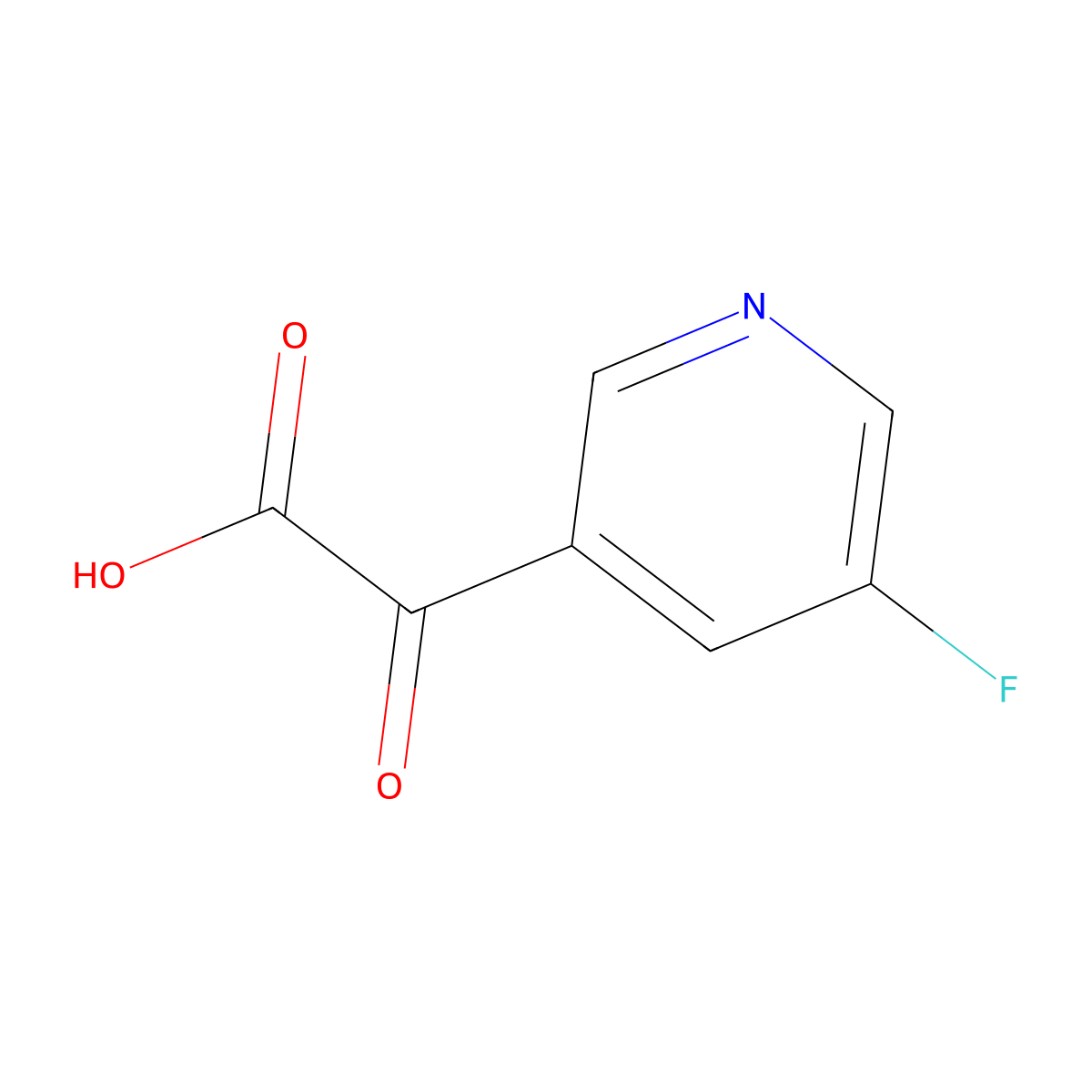 2-(5-Fluoropyridin-3-yl)-2-oxoacetic acid molecular structure, CAS 1934933-14-8