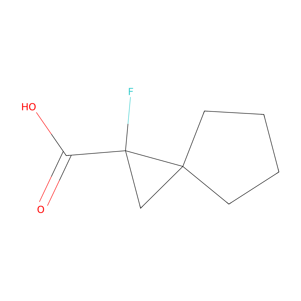 2-Fluorospiro[2.4]heptane-2-carboxylic acid molecular structure, CAS 1934934-32-3