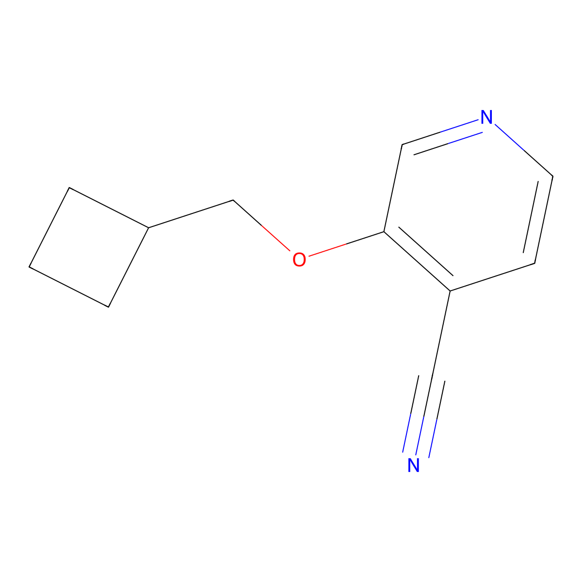 3-(Cyclobutylmethoxy)isonicotinonitrile molecular structure, CAS 1934936-84-1