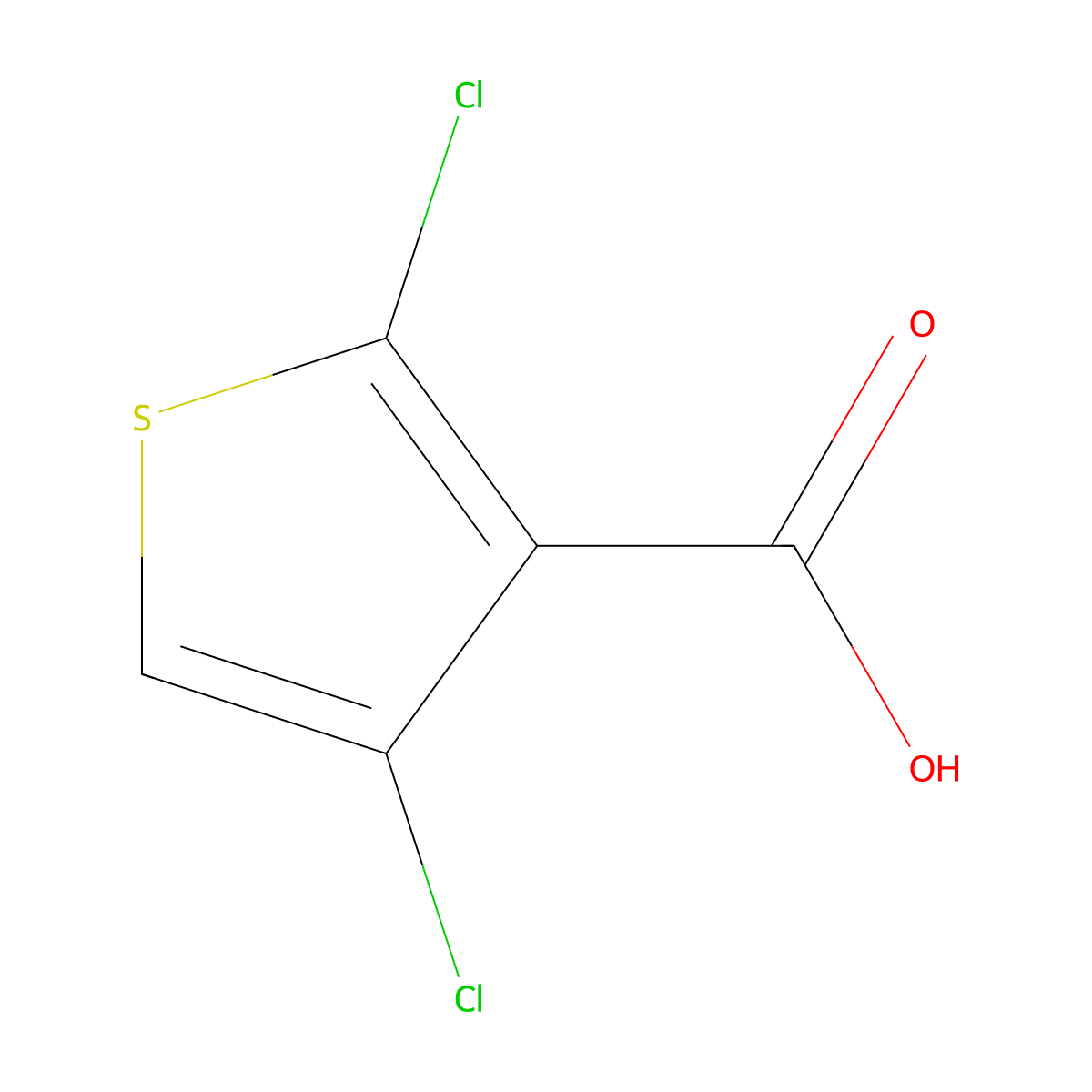 2,4-Dichlorothiophene-3-carboxylic acid molecular structure, CAS 1934940-61-0
