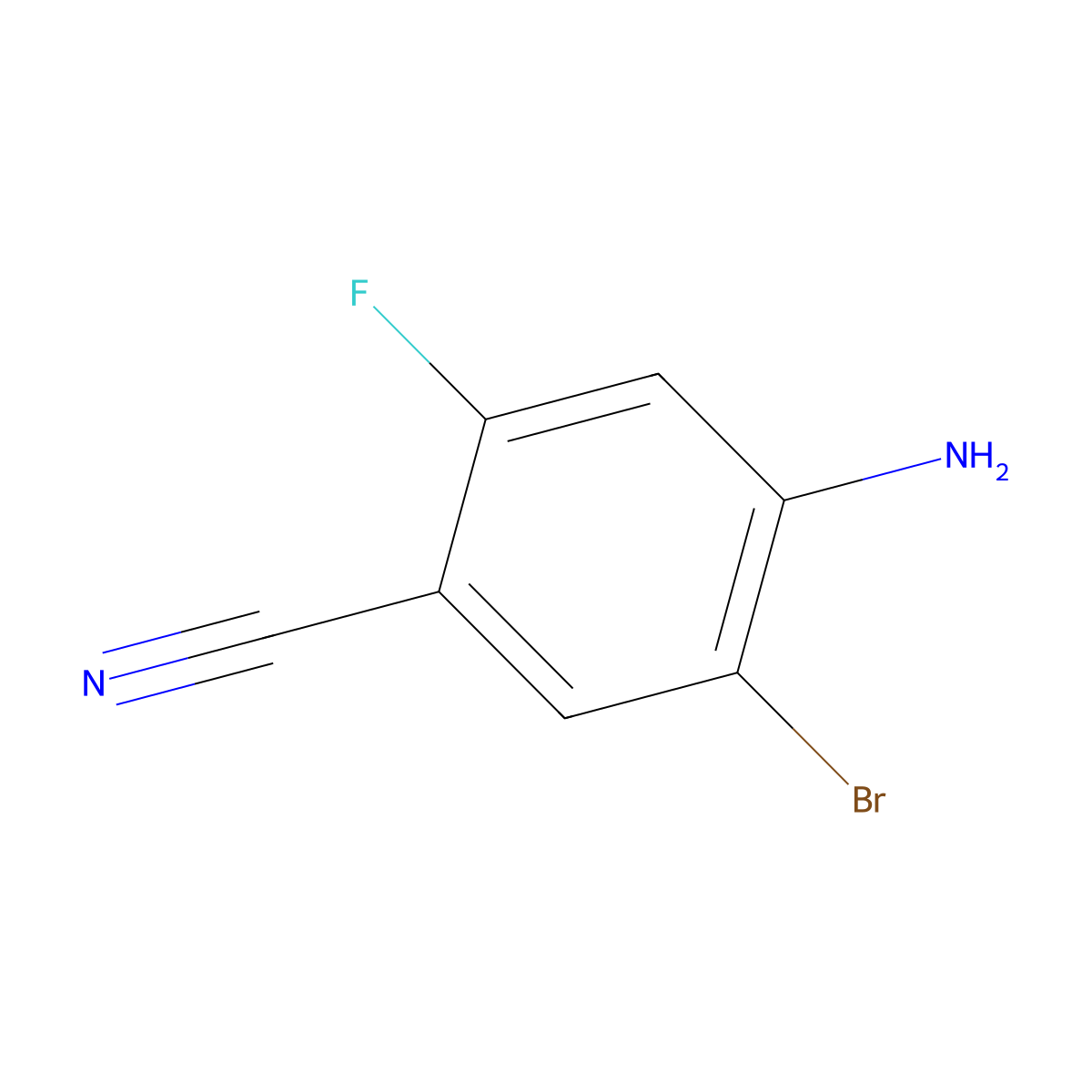 4-Amino-5-bromo-2-fluorobenzonitrile molecular structure, CAS 1934940-89-2