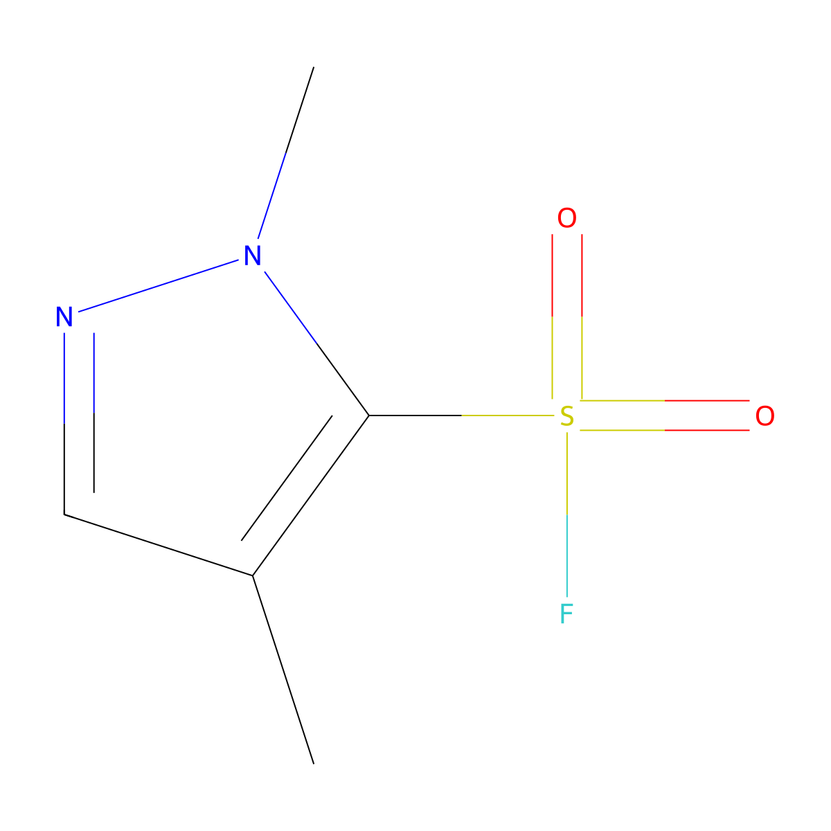 1,4-Dimethyl-1H-pyrazole-5-sulfonyl fluoride molecular structure, CAS 1934944-35-0