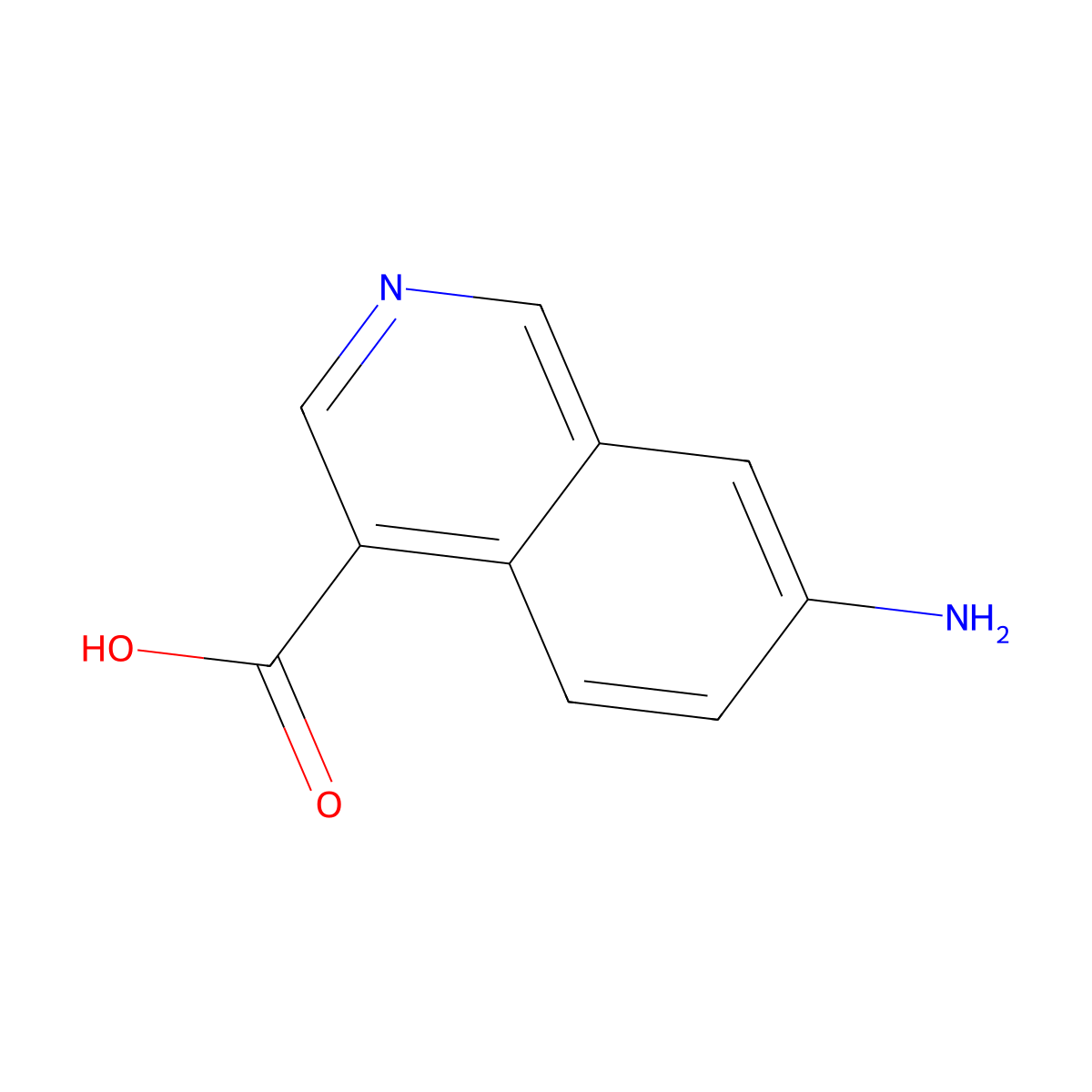 7-Aminoisoquinoline-4-carboxylic acid molecular structure, CAS 1934945-04-6
