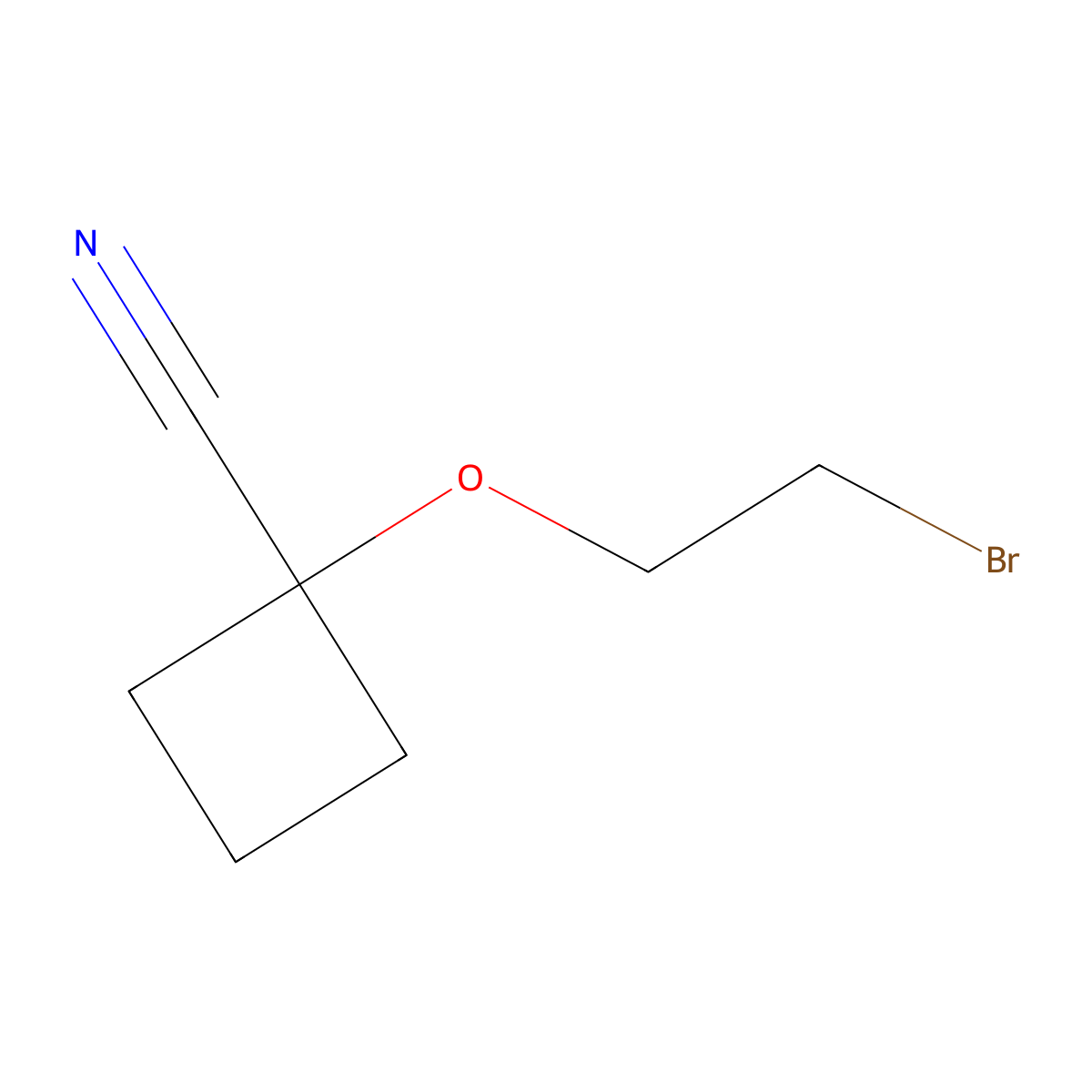 1-(2-Bromoethoxy)cyclobutane-1-carbonitrile molecular structure, CAS 1934950-59-0