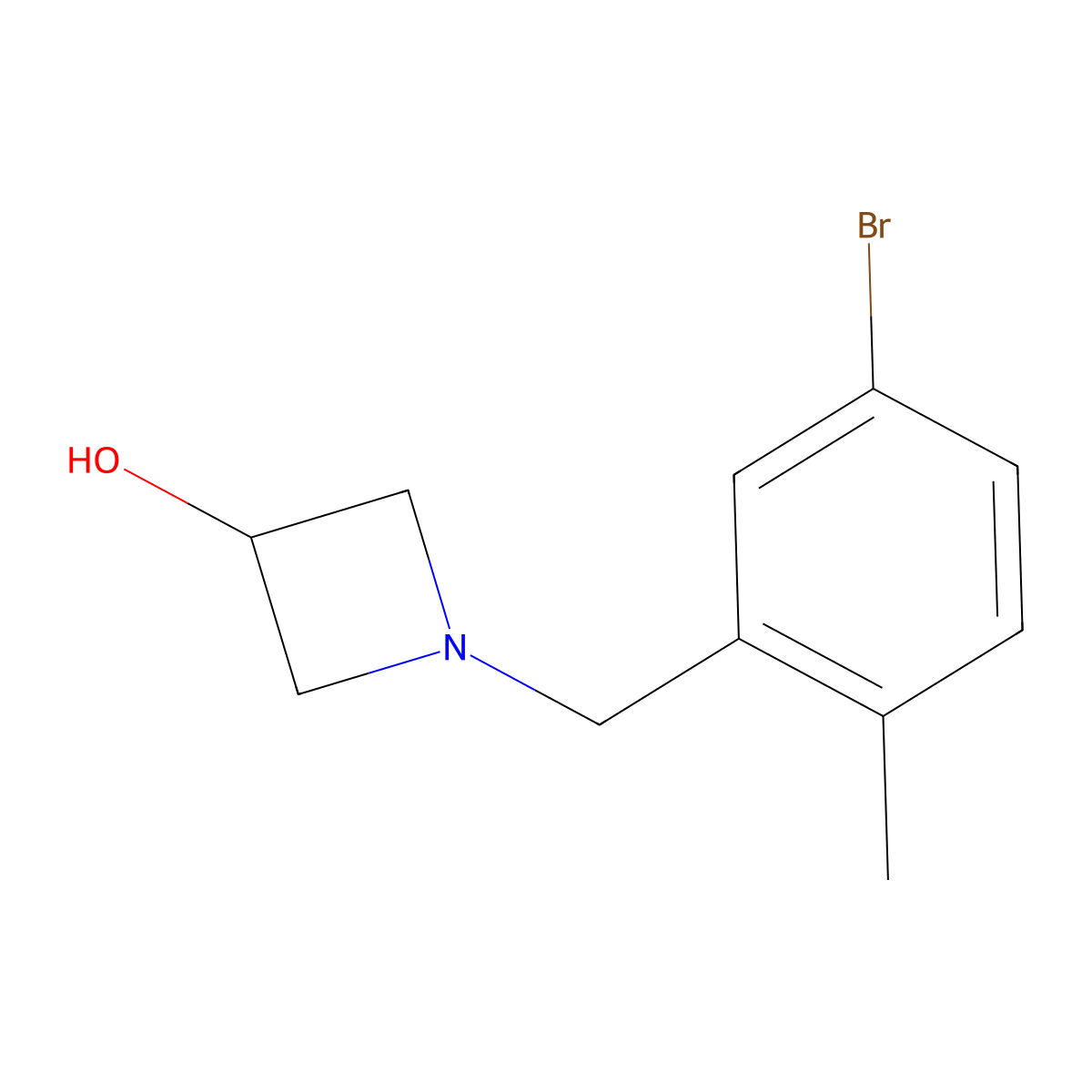 1-[(5-Bromo-2-methylphenyl)methyl]-3-azetidinol molecular structure, CAS 1934951-64-0