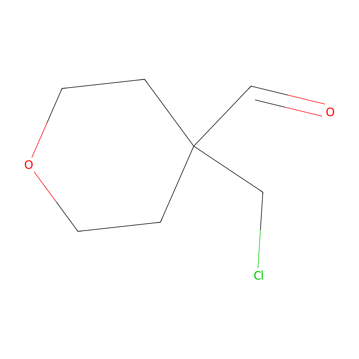 4-(Chloromethyl)oxane-4-carbaldehyde molecular structure, CAS 1934953-14-6