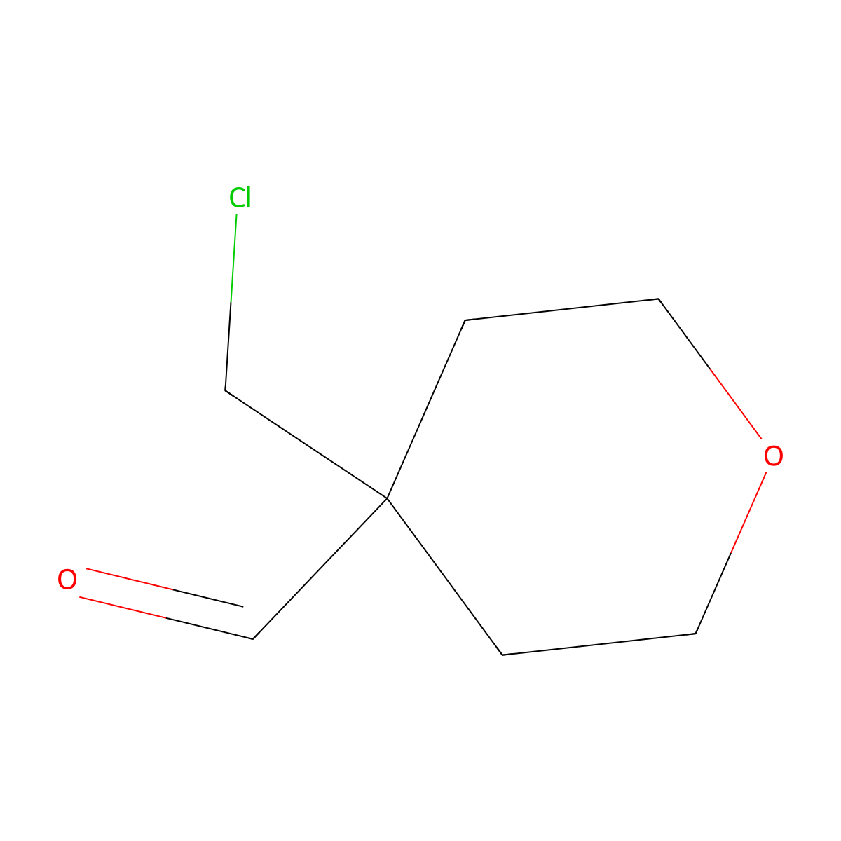 4-(Chloromethyl)oxane-4-carbaldehyde molecular structure, CAS 1934953-14-6
