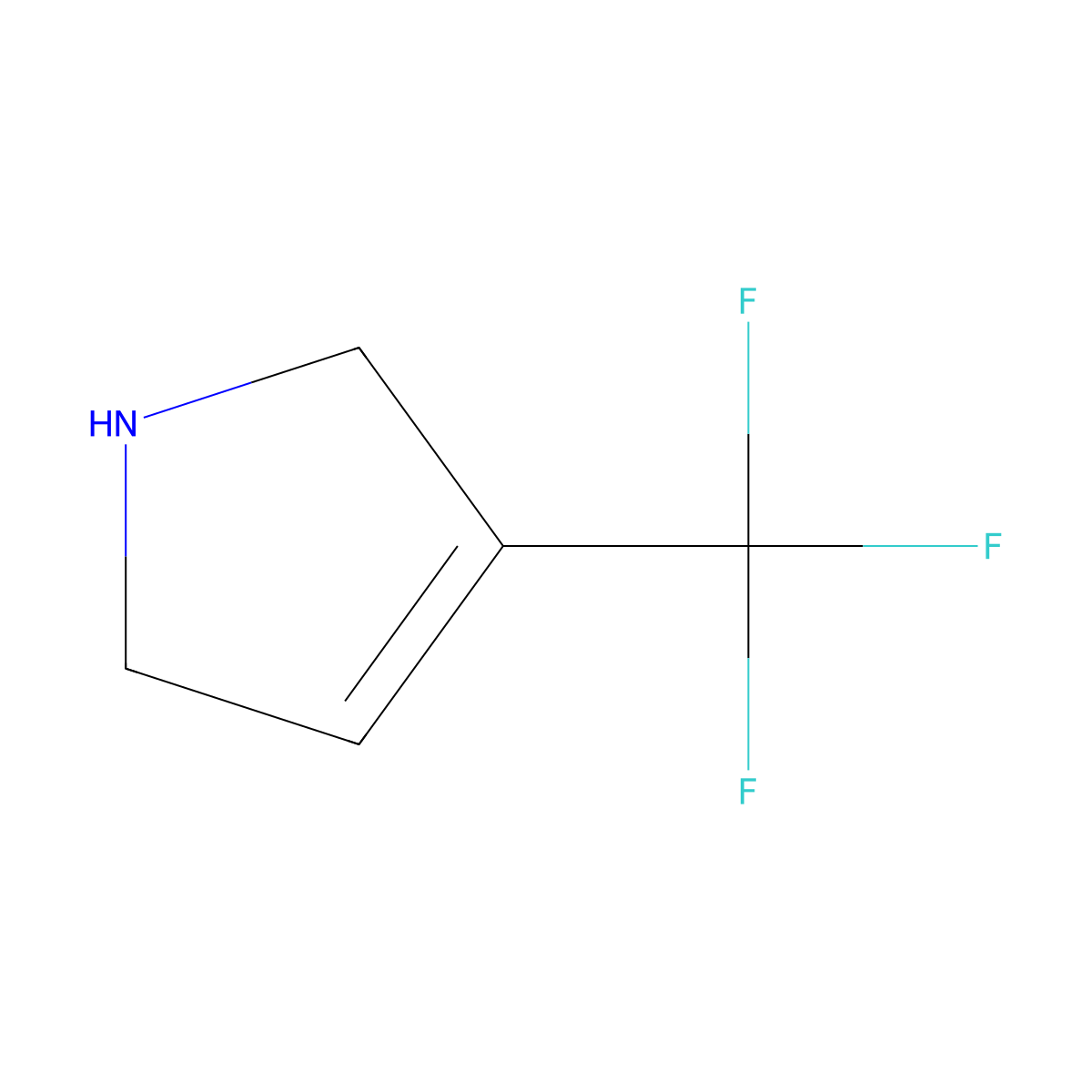 3-(trifluoromethyl)-2,5-dihydro-1H-pyrrole molecular structure, CAS 1934955-60-8