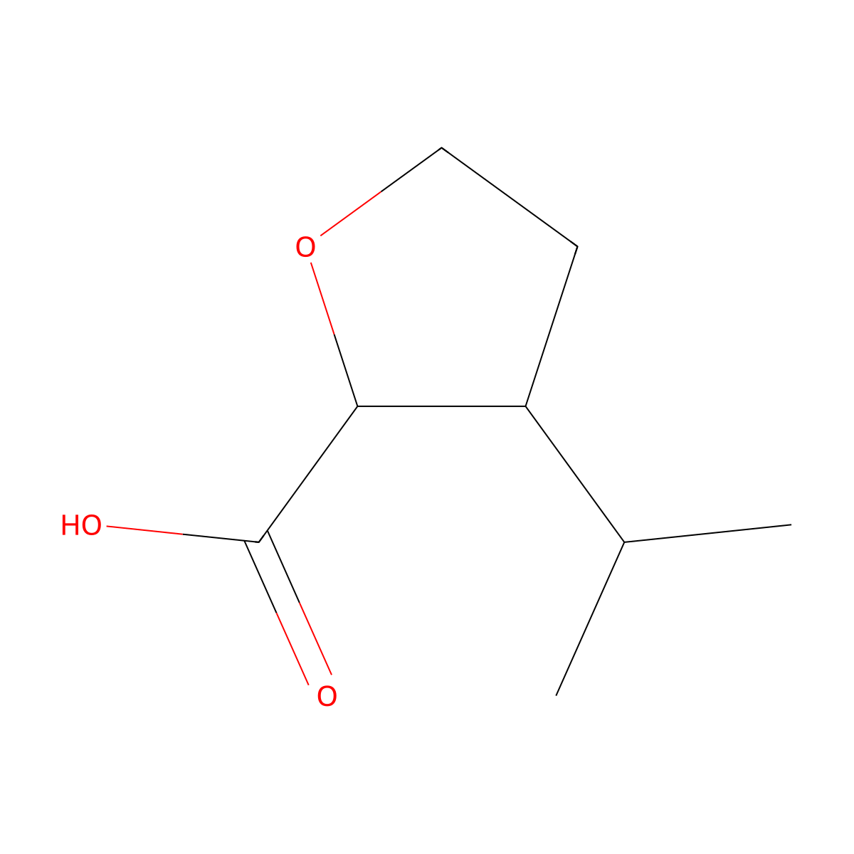 3-(Propan-2-yl)oxolane-2-carboxylic acid molecular structure, CAS 1934958-38-9