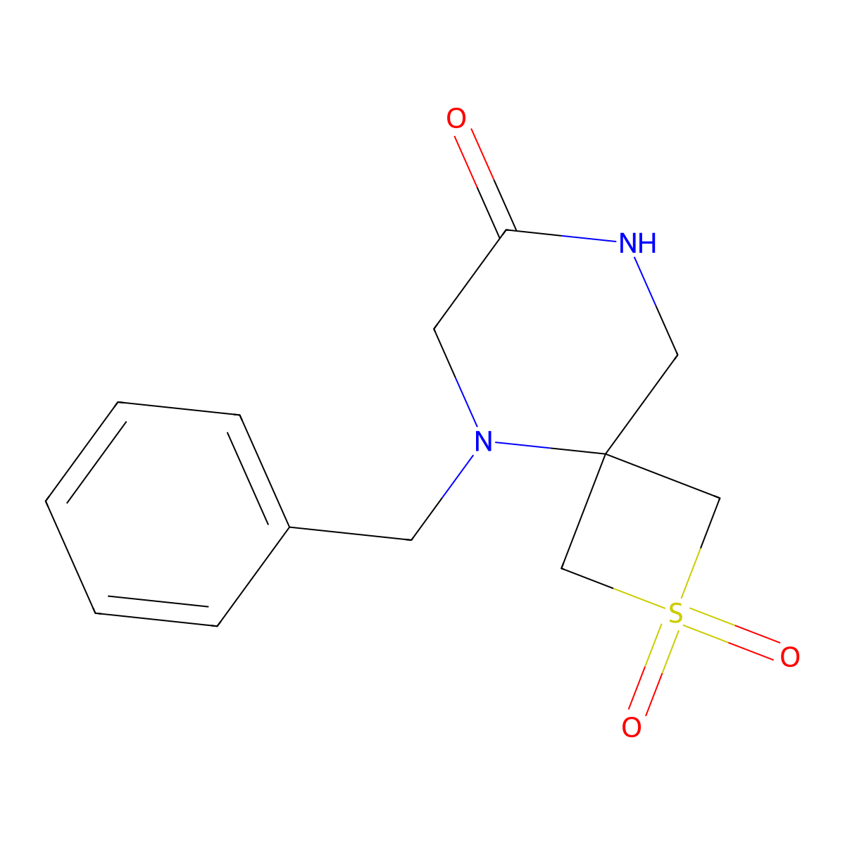 5-Benzyl-2-thia-5,8-diazaspiro[3.5]nonan-7-one 2,2-dioxide molecular structure, CAS 1934958-56-1