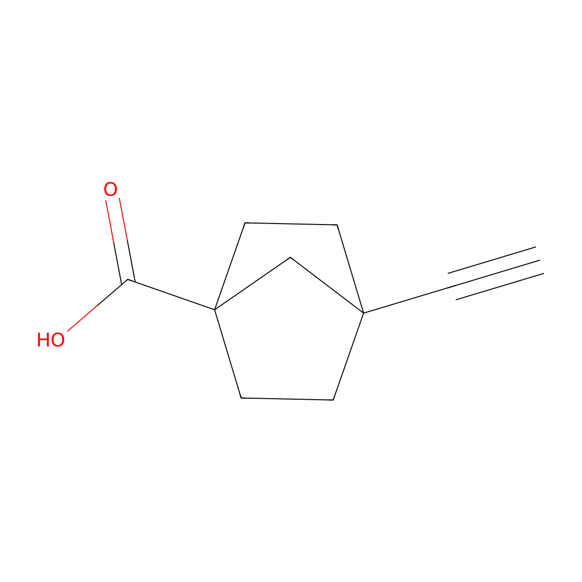 4-Ethynylbicyclo[2.2.1]heptane-1-carboxylic acid molecular structure, CAS 1934959-78-0