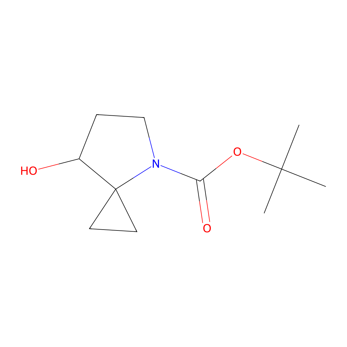 tert-Butyl 7-hydroxy-4-azaspiro[2.4]heptane-4-carboxylate molecular structure, CAS 1934960-41-4
