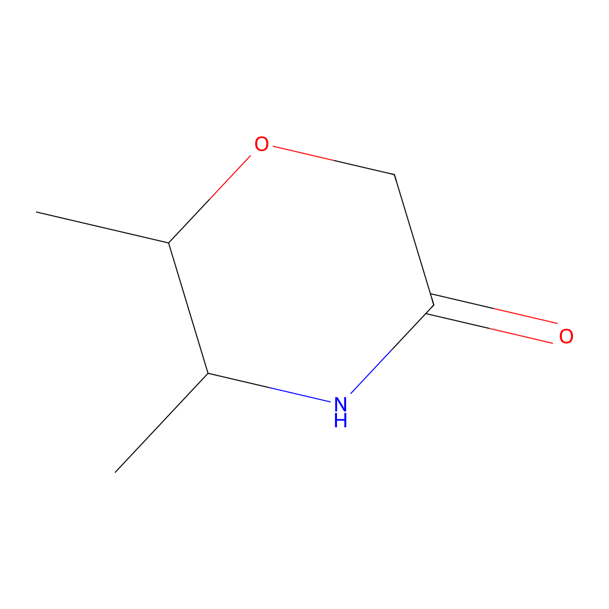 5,6-Dimethylmorpholin-3-one molecular structure, CAS 1934963-32-2