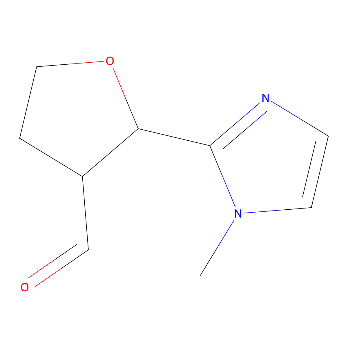 2-(1-Methyl-1H-imidazol-2-yl)oxolane-3-carbaldehyde molecular structure, CAS 1934968-14-5
