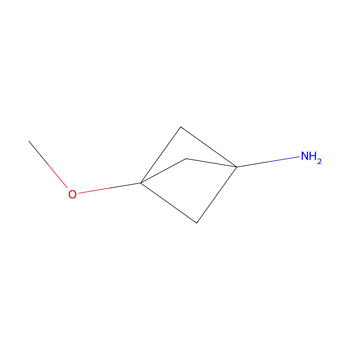 3-Methoxybicyclo[1.1.1]pentan-1-amine molecular structure, CAS 1934969-81-9