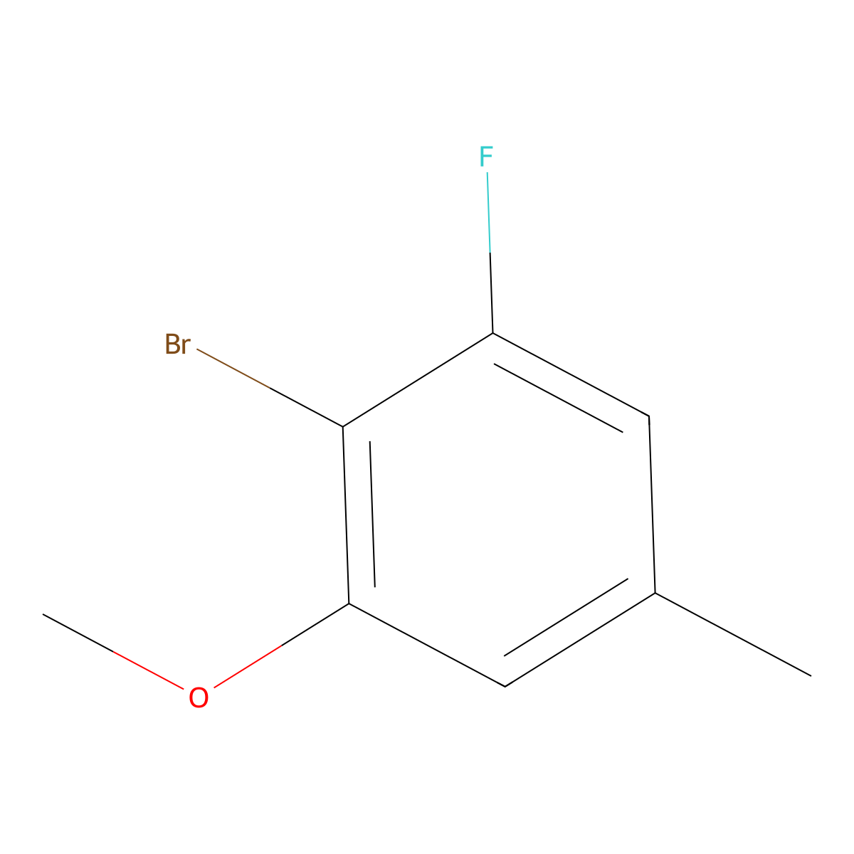 2-Bromo-1-fluoro-3-methoxy-5-methylbenzene molecular structure, CAS 1934971-14-8