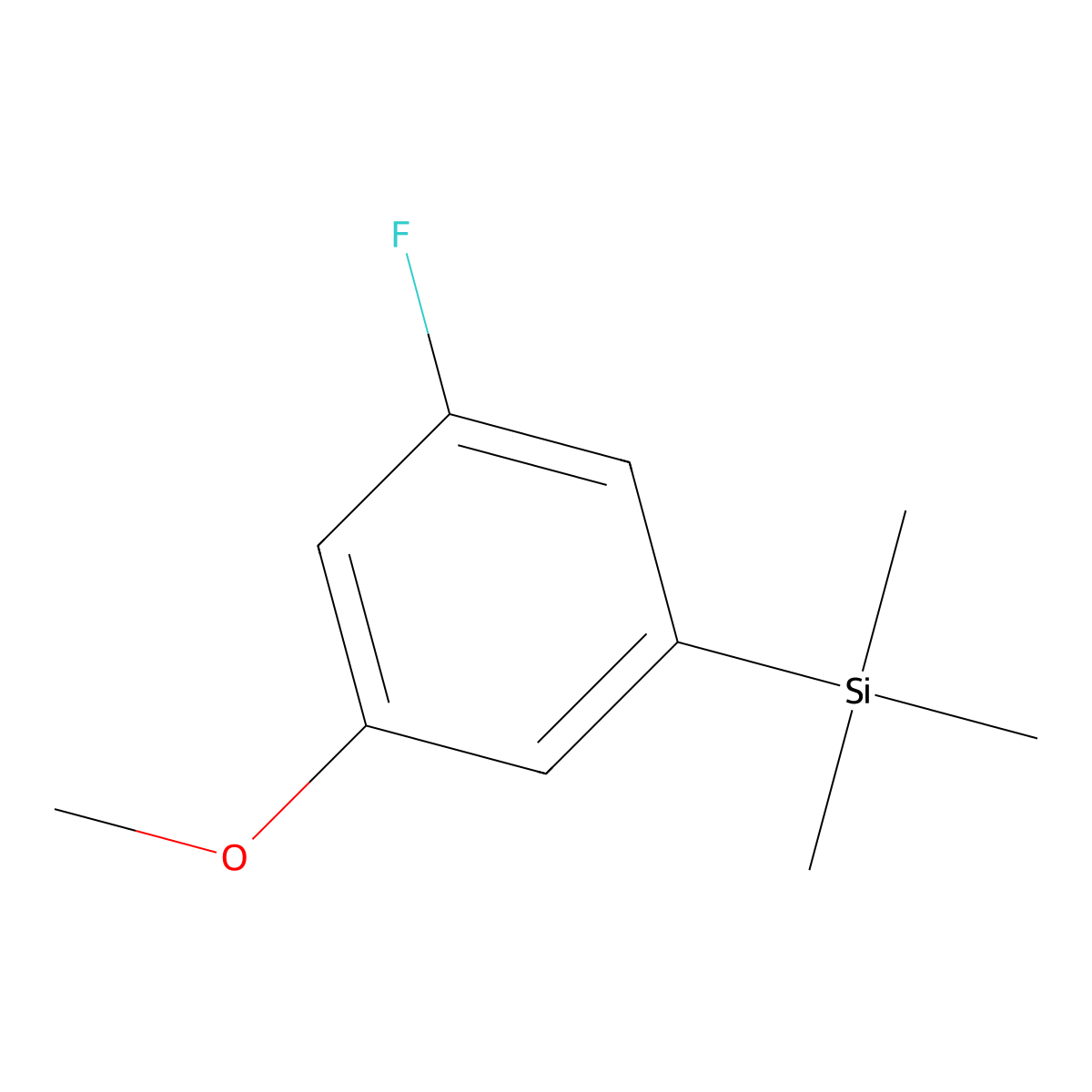 (3-Fluoro-5-methoxyphenyl)trimethylsilane molecular structure, CAS 1934974-70-5
