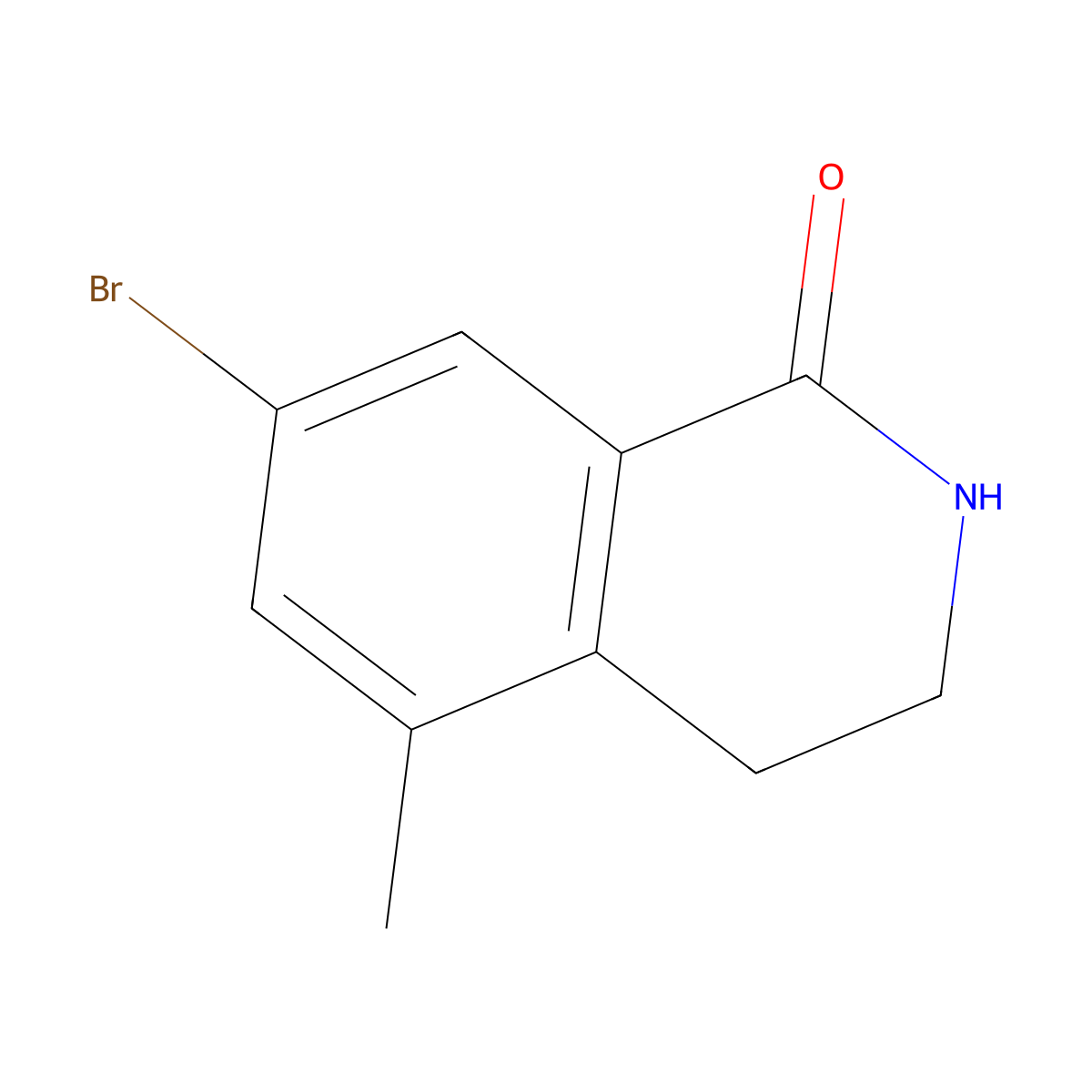 7-Bromo-5-methyl-3,4-dihydroisoquinolin-1(2H)-one molecular structure, CAS 1934975-00-4