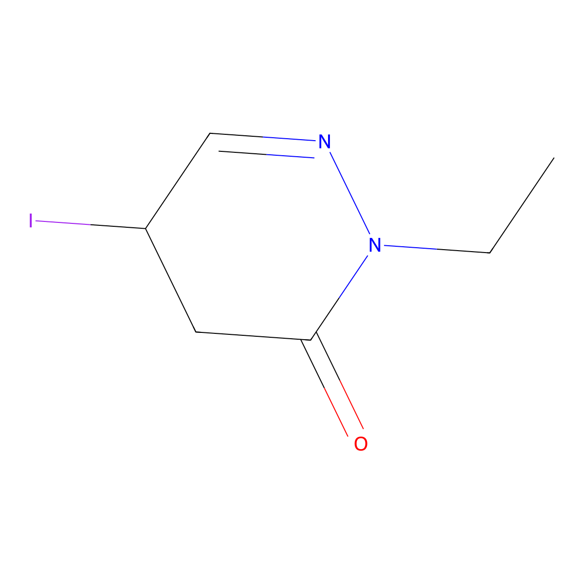 2-ethyl-5-iodo-4,5-dihydropyridazin-3(2H)-one molecular structure, CAS 1934975-55-9