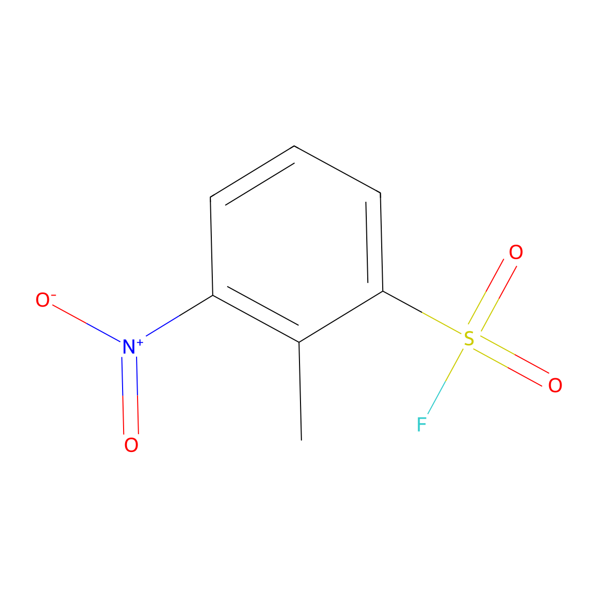 2-Methyl-3-nitrobenzene-1-sulfonyl fluoride molecular structure, CAS 1934980-78-5