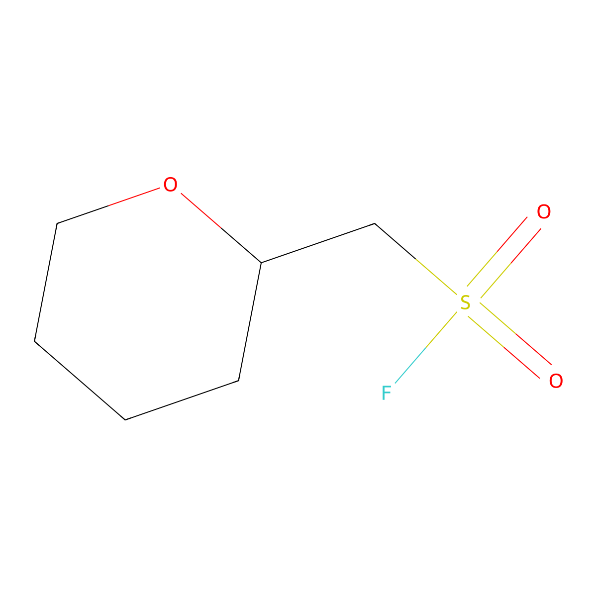 Oxan-2-ylmethanesulfonyl fluoride molecular structure, CAS 1934981-28-8