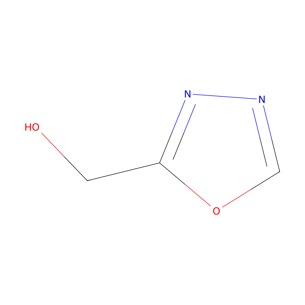 1,3,4-Oxadiazol-2-ylmethanol molecular structure, CAS 1934983-06-8