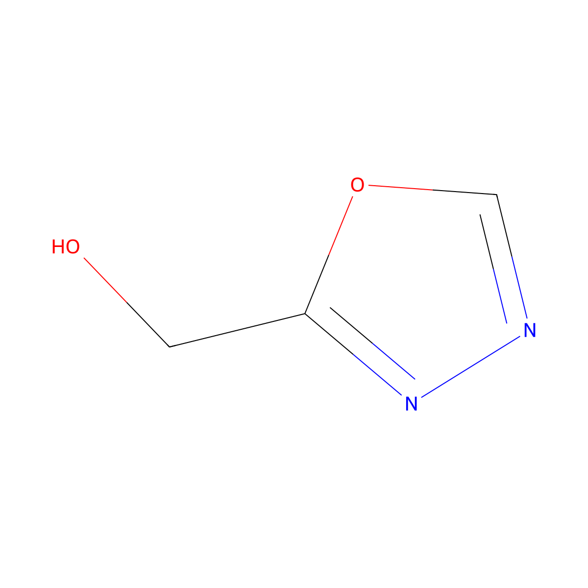 1,3,4-Oxadiazol-2-ylmethanol molecular structure, CAS 1934983-06-8