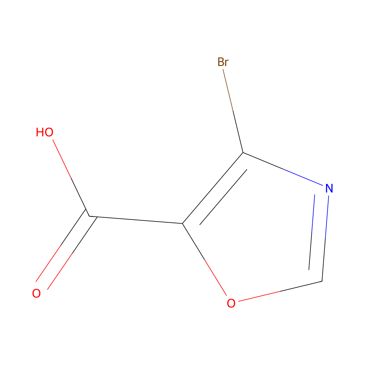 4-Bromo-1,3-oxazole-5-carboxylic acid molecular structure, CAS 1934983-15-9