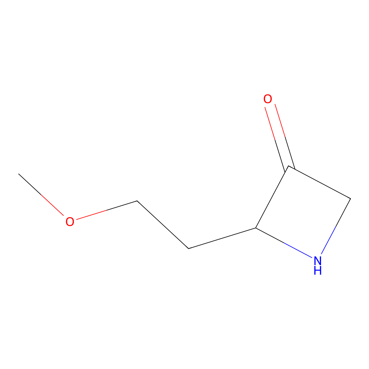 2-(2-Methoxyethyl)azetidin-3-one molecular structure, CAS 1934983-21-7
