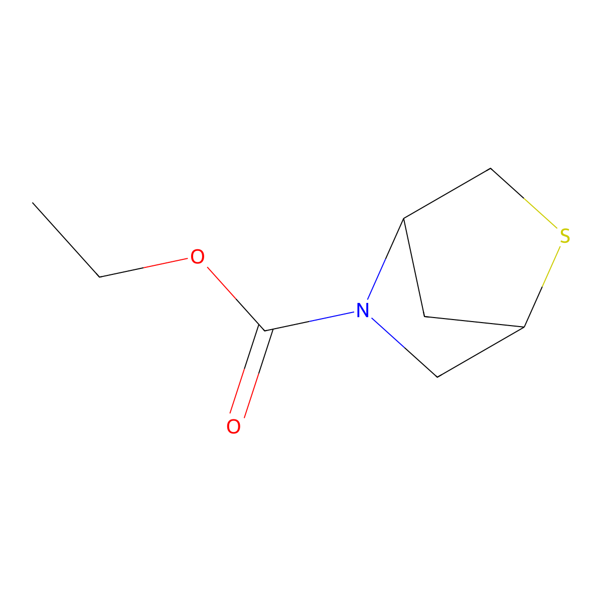 Ethyl 2-thia-5-azabicyclo[2.2.1]heptane-5-carboxylate molecular structure, CAS 1934987-42-4