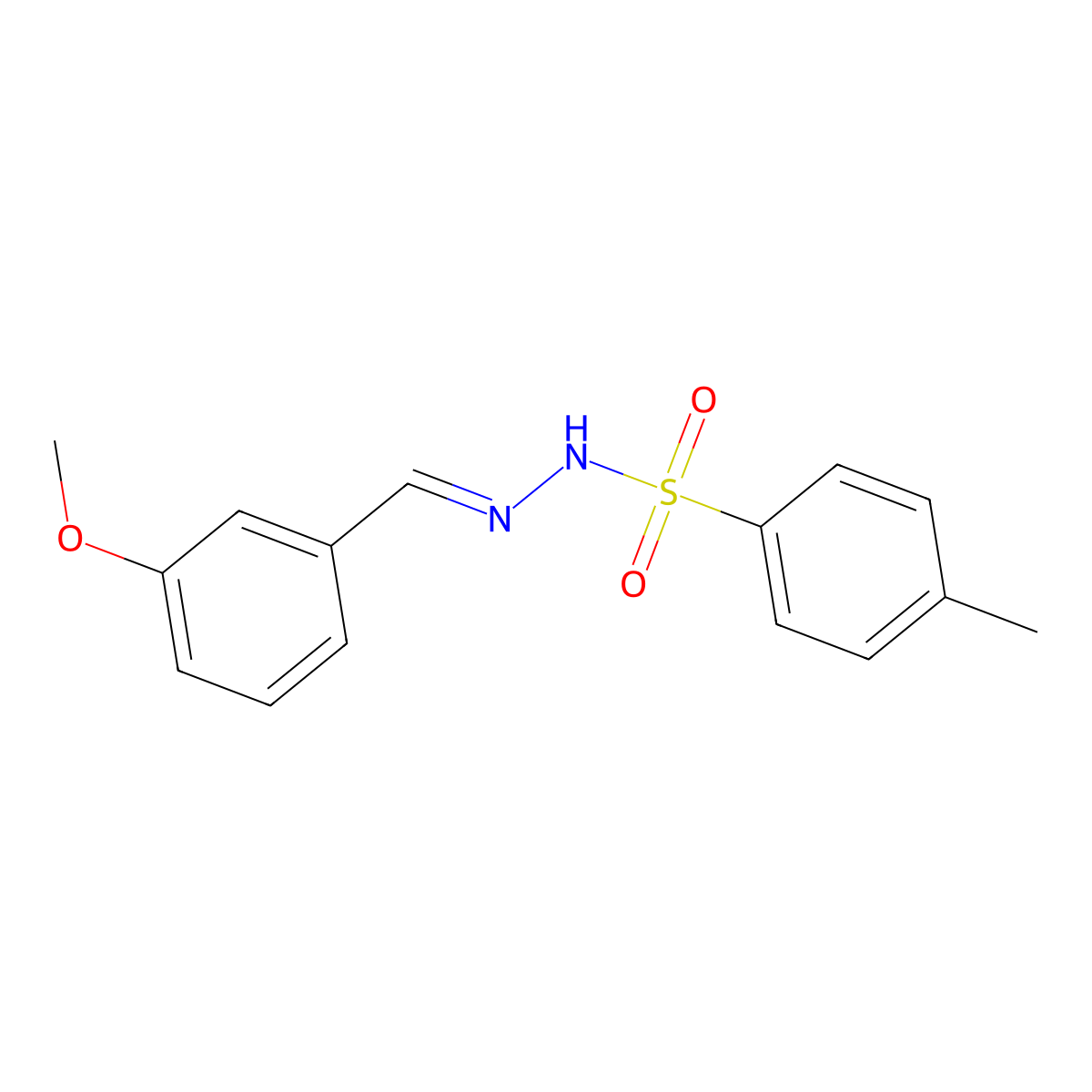 N'-(3-Methoxybenzylidene)-4-methylbenzenesulfonohydrazide molecular structure, CAS 19350-71-1