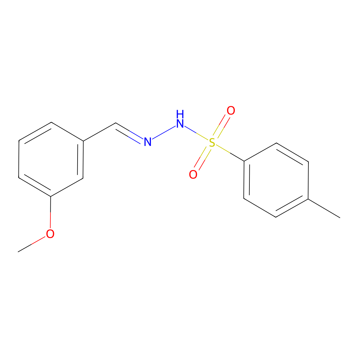 N'-(3-Methoxybenzylidene)-4-methylbenzenesulfonohydrazide molecular structure, CAS 19350-71-1