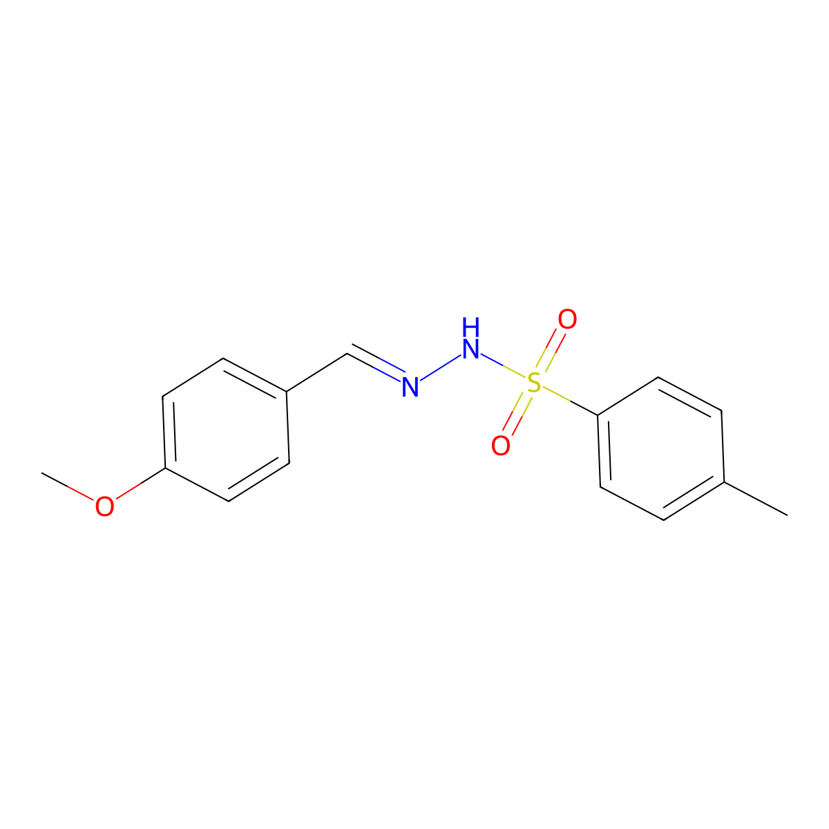 N'-(4-Methoxybenzylidene)-4-methylbenzenesulfonohydrazide molecular structure, CAS 19350-72-2