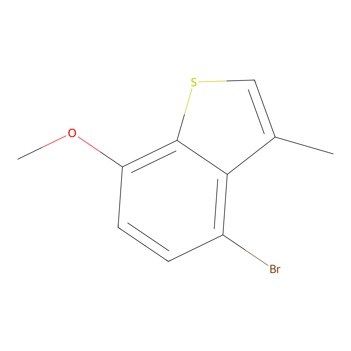 4-Bromo-7-methoxy-3-methyl-1-benzothiophene molecular structure, CAS 1935006-80-6