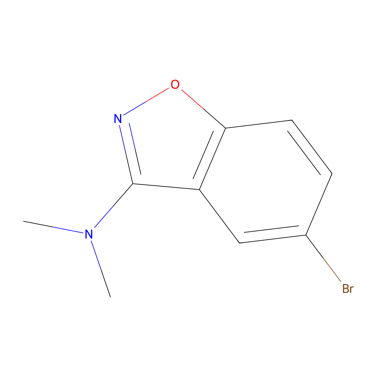 5-Bromo-N,N-dimethylbenzo[d]isoxazol-3-amine molecular structure, CAS 1935006-84-0