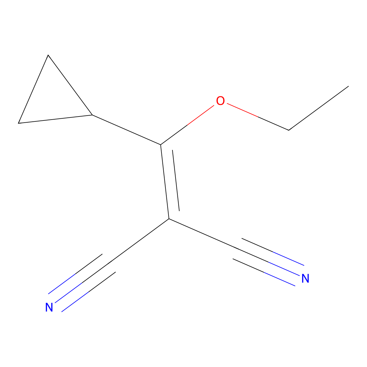 2-[Cyclopropyl(ethoxy)methylidene]propanedinitrile molecular structure, CAS 1935012-39-7