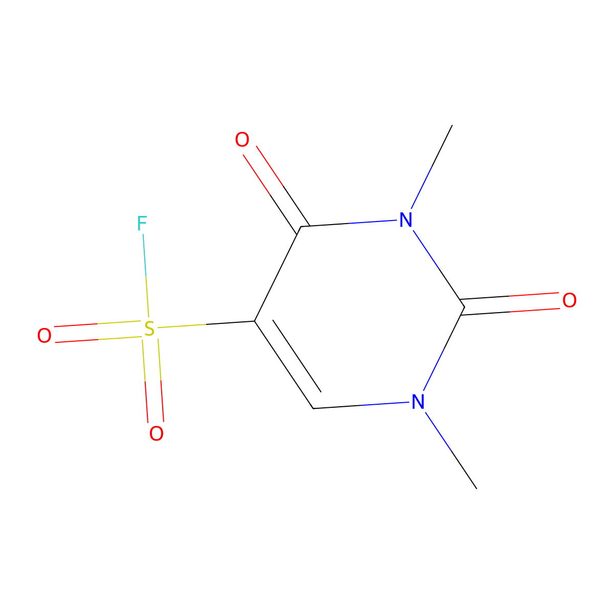 1,3-Dimethyl-2,4-dioxo-1,2,3,4-tetrahydropyrimidine-5-sulfonyl fluoride molecular structure, CAS 1935016-21-9