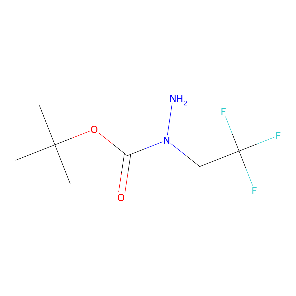 N-(2,2,2-trifluoroethyl)(tert-butoxy)carbohydrazide molecular structure, CAS 1935016-36-6