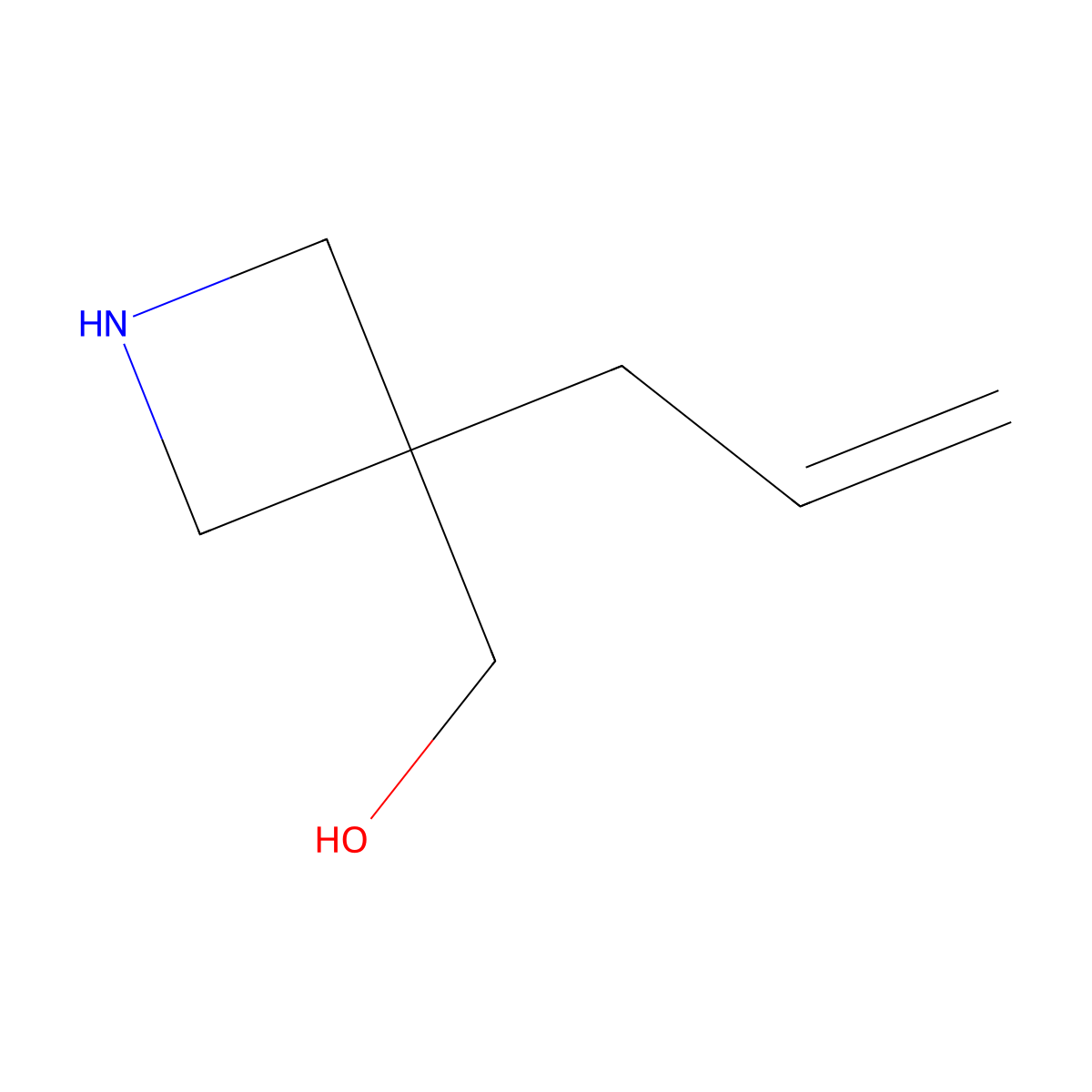 [3-(Prop-2-en-1-yl)azetidin-3-yl]methanol molecular structure, CAS 1935033-16-1