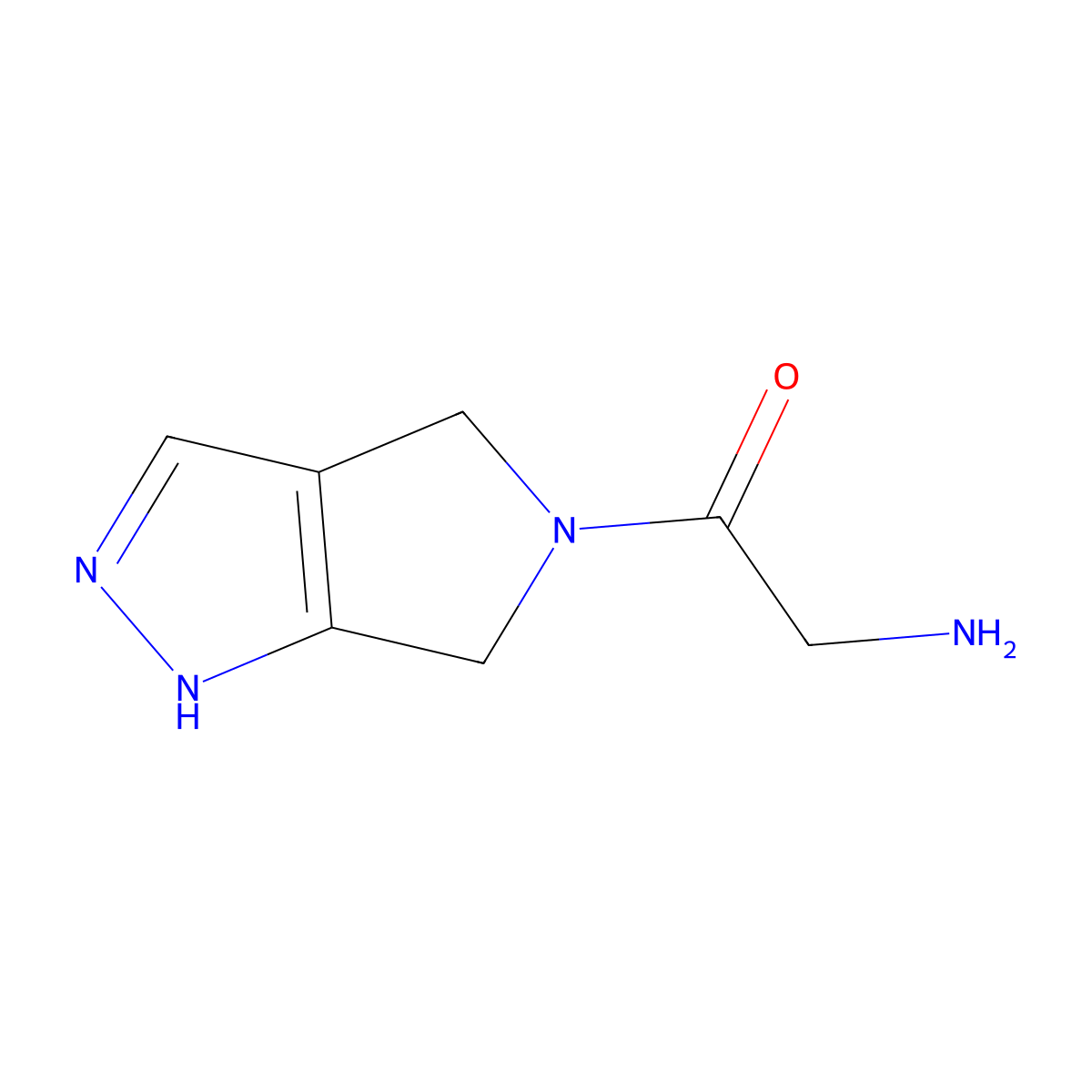 2-amino-1-{1H,4H,5H,6H-pyrrolo[3,4-c]pyrazol-5-yl}ethan-1-one molecular structure, CAS 1935035-65-6