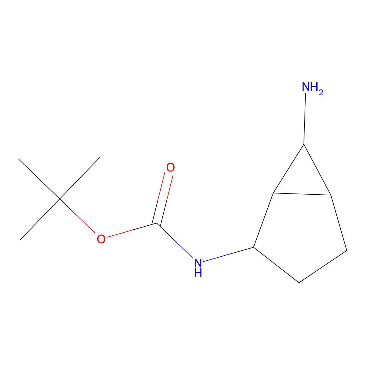 tert-Butyl (6-aminobicyclo[3.1.0]hexan-2-yl)carbamate molecular structure, CAS 1935037-22-1