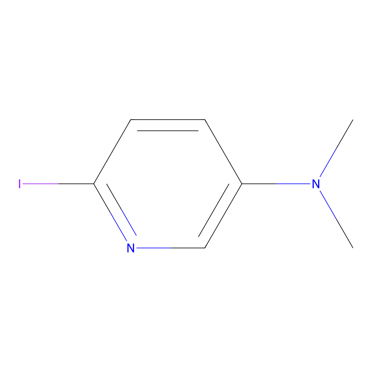 (6-Iodo-pyridin-3-yl)-dimethyl-amine molecular structure, CAS 1935039-87-4